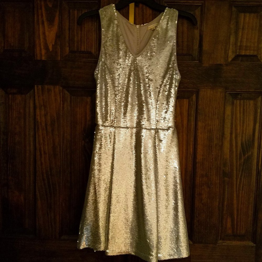 Cooper Key Gold Sequin Dress- M